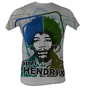 Jimi Hendrix Target Sublimation Gray T-Shirt